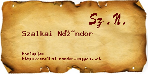 Szalkai Nándor névjegykártya
