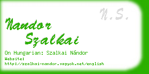 nandor szalkai business card